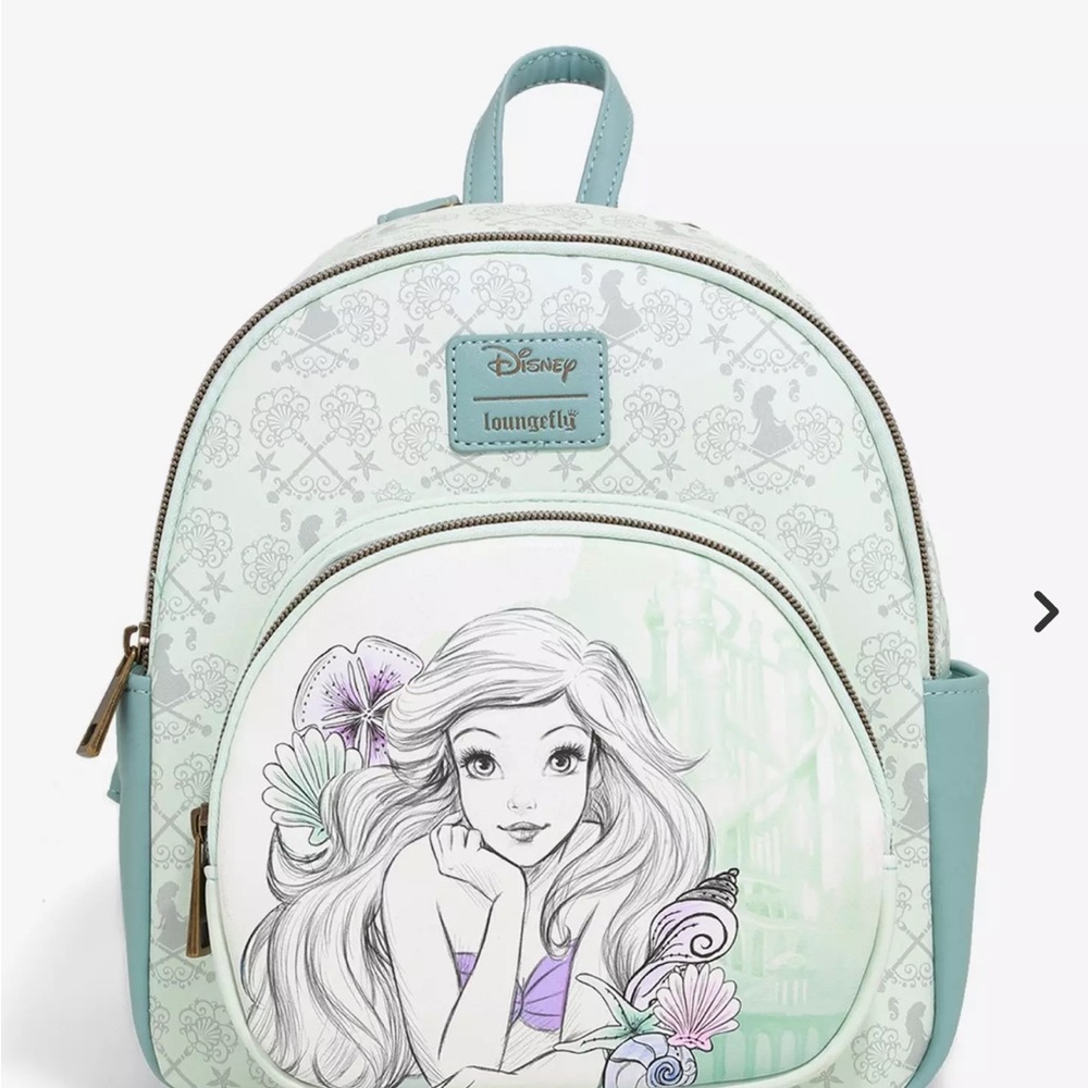 Disney Loungefly mini Backpack green Mint Ariel Little Mermaid